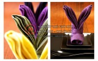Cách gấp khăn napkin hình tai thỏ đáng yêu