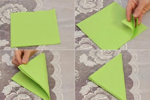 Cách xếp khăn ăn nhà hàng hình cánh buồm đẹp